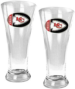 NFL Kansas City Chiefs 2 Piece Pilsner Glass Set