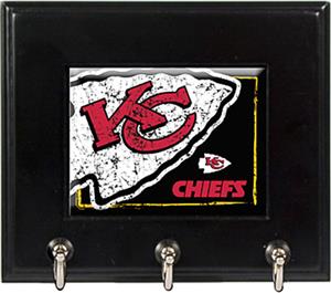 NFL Kansas City Chiefs Wood Keyhook Rack