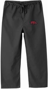 Univ of Arkansas Razorbacks Kid's Black Scrub Pant