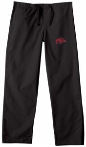 Univ of Arkansas Razorbacks Black Scrub Pants