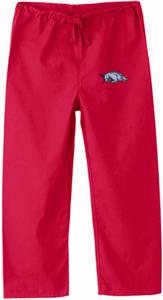Univ of Arkansas Razorbacks Kid's Red Scrub Pants