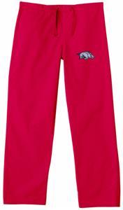 Univ of Arkansas Razorbacks Red Scrub Pants