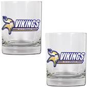 NFL Minnesota Vikings 14oz 2 piece Rocks Glass Set