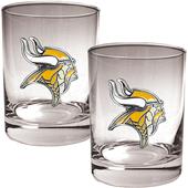NFL Minnesota Vikings 2 piece Rocks Glass Set