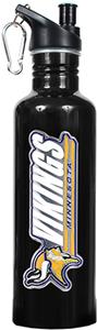 NFL Minnesota Vikings Black Stainless Water Bottle