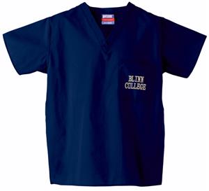 Blinn College Navy Classic Scrub Tops