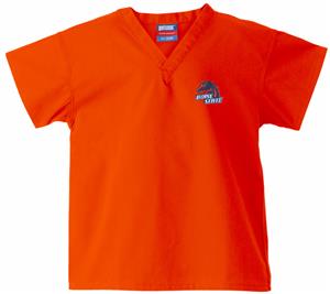 Boise State University Kid's Orange Scrub Tops