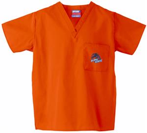 Boise State University Orange Classic Scrub Tops