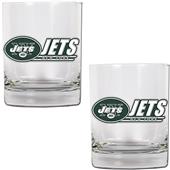 NFL New York Jets 2 piece Rocks Glass Set