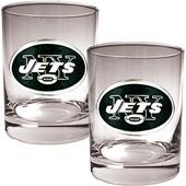 NFL New York Jets 14oz 2 piece Rocks Glass Set
