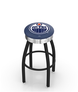 Edmonton Oilers NHL Ribbed Ring Bar Stool