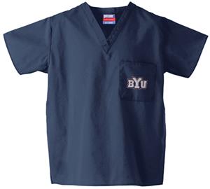 Brigham Young University Navy Classic Scrub Tops