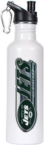 NFL New York Jets White Stainless Water Bottle