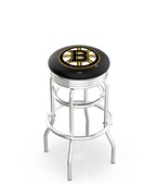 Boston Bruins NHL Ribbed Double-Ring Bar Stool Boston Bruins NHL Ribbed Double-Ring Bar Stool
