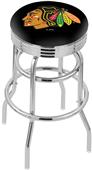 Chicago Blackhawks NHL Rib Double-Ring Bar Stool