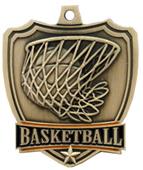 Hasty Awards 2.5" Basketball Shield Medal Hasty Awards 2.5" Basketball Shield Medal