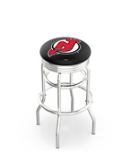 New Jersey Devils NHL Ribbed Double-Ring Bar Stool New Jersey Devils NHL Ribbed Double-Ring Bar Stool