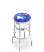 New York Rangers NHL Ribbed Double-Ring Bar Stool New York Rangers NHL Ribbed Double-Ring Bar Stool