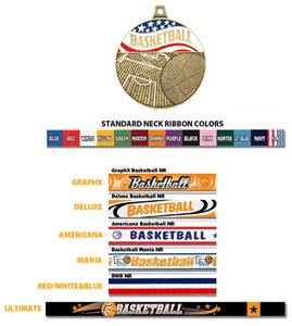 Hasty Awards 2.25" Americana Basketball Medals