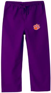 Clemson University Kid's Purple Scrub Pants