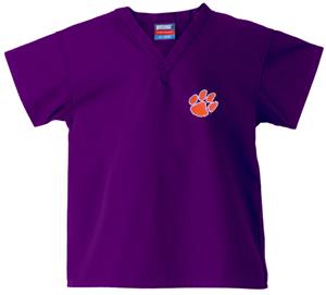 Clemson University Kid's Purple Scrub Tops