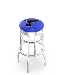 St Louis Blues NHL Ribbed Double-Ring Bar Stool