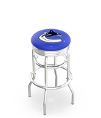Vancouver Canucks NHL Ribbed Double-Ring Bar Stool