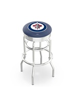 Winnipeg Jets NHL Ribbed Double-Ring Bar Stool Winnipeg Jets NHL Ribbed Double-Ring Bar Stool