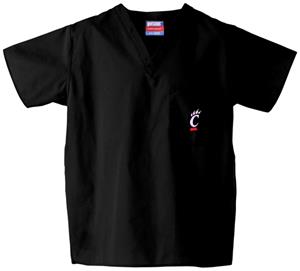 University of Cincinnati Black Classic Scrub Tops