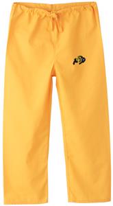 Univ of Colorado Buffaloes Kid's Gold Scrub Pants
