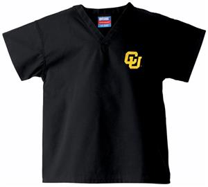 University of Colorado Kid's Black Scrub Tops