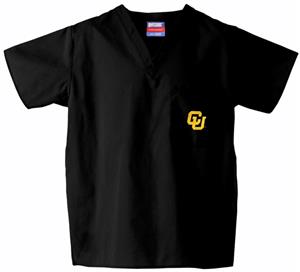 University of Colorado Black Classic Scrub Tops