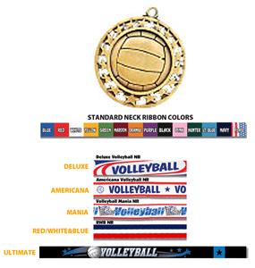 Hasty Awards Volleyball Stars Medals  M-440 