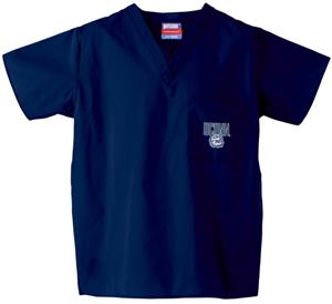Univ of Connecticut Huskies Navy Scrub Tops