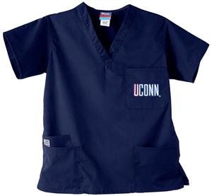 University of Connecticut Navy 3-Pocket Scrub Tops