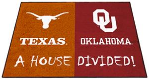 Fan Mats Texas/Oklahoma House Divided Mat