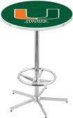 University of Miami FL Chrome Pub Table University of Miami FL Chrome Pub Table