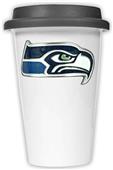 NFL Seattle Seahawks Ceramic Cup with Black Lid