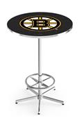 Boston Bruins NHL Chrome Pub Table Boston Bruins NHL Chrome Pub Table