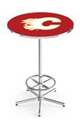 Calgary Flames NHL Chrome Pub Table Calgary Flames NHL Chrome Pub Table