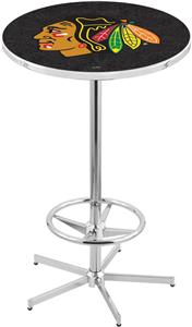 Chicago Blackhawks Blk NHL Chrome Pub Table