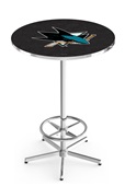 San Jose Sharks NHL Chrome Pub Table San Jose Sharks NHL Chrome Pub Table