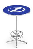 Tampa Bay Lightning NHL Chrome Pub Table Tampa Bay Lightning NHL Chrome Pub Table