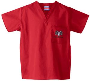 Fresno City College Red Classic Scrub Tops