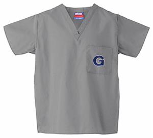 Georgetown University Gray Classic Scrub Tops