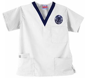 Georgetown University White 3-Pocket Scrub Tops