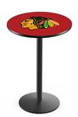 Chicago Blackhawks Red NHL Round Base Pub Table