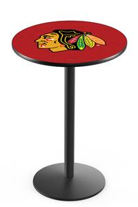 Chicago Blackhawks Red NHL Round Base Pub Table