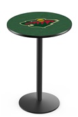 Holland Minnesota Wild NHL Round Base Pub Table Holland Minnesota Wild NHL Round Base Pub Table