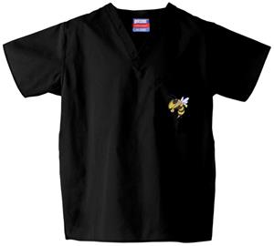 Georgia Tech Yellow Jackets Black Scrub Tops